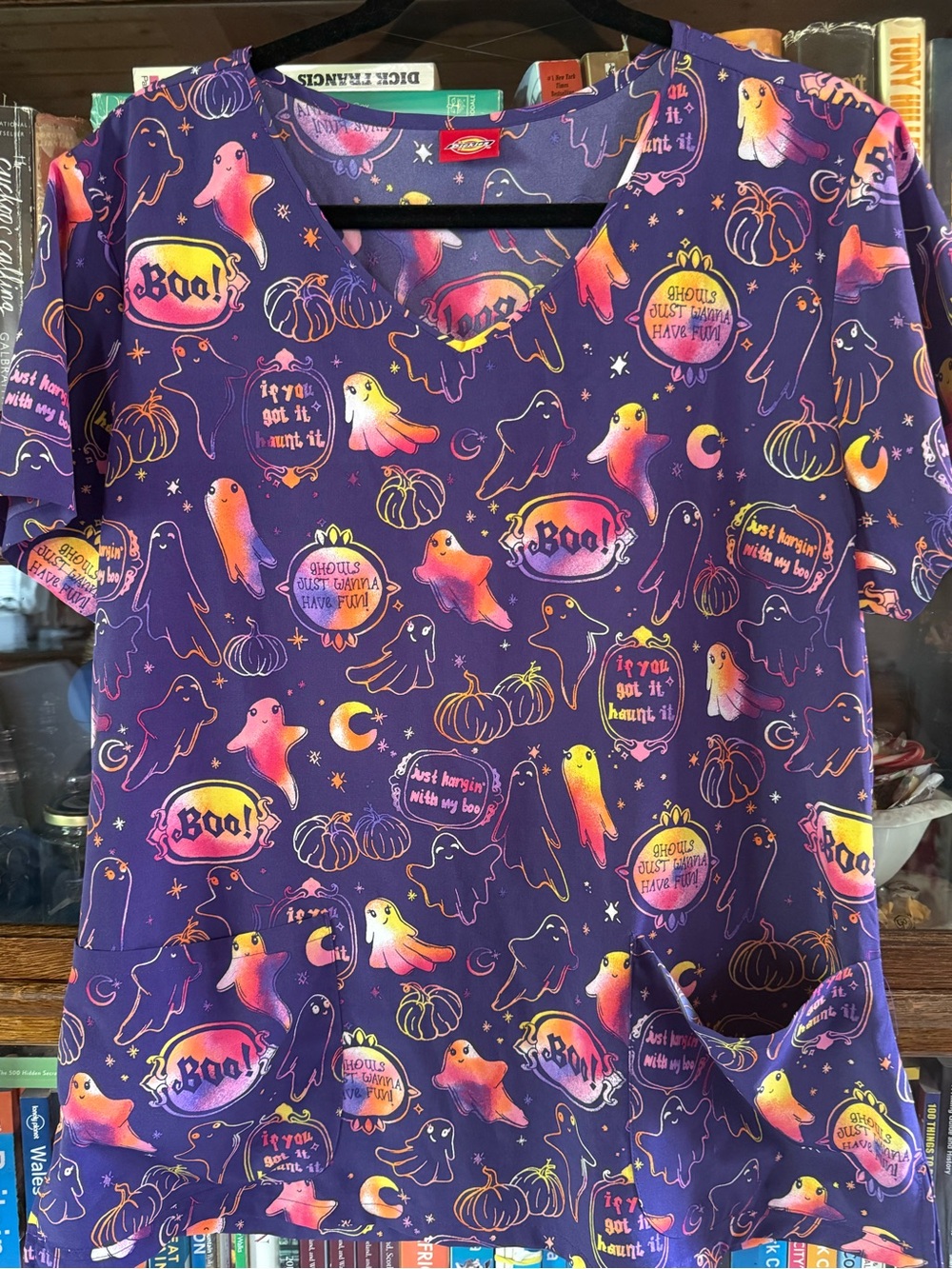 Dickies Purple Neon Ghosts & Pumpkins Short Sleeve Tee